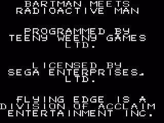 The Simpsons Bartman Meets Radioactive Man screenshot 2 for Sega Game Gear